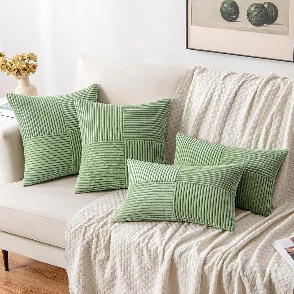 Olive Corduroy Pillow Cover