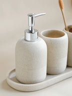 Beige Resin Bathroom Set