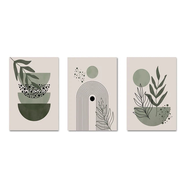 Verdant Abstract Trio
