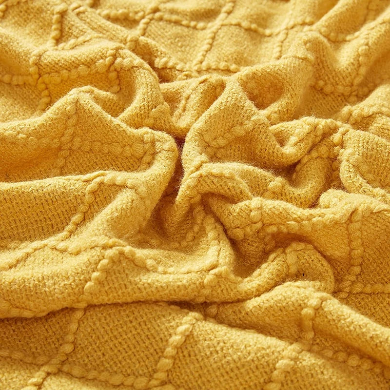 Golden Weave Tassel Blanket