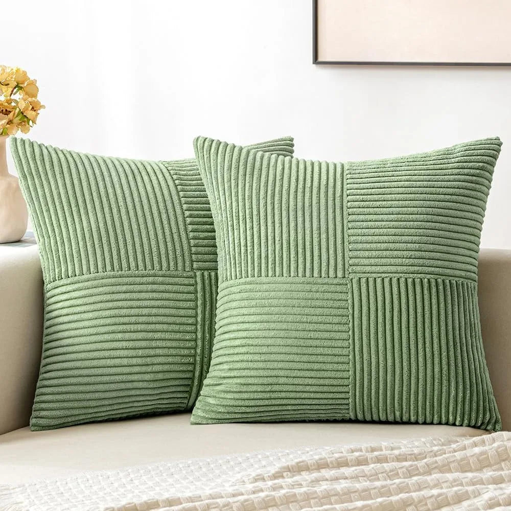 Olive Corduroy Pillow Cover
