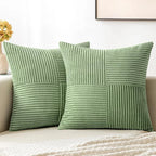 Olive Corduroy Pillow Cover