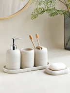 Beige Resin Bathroom Set