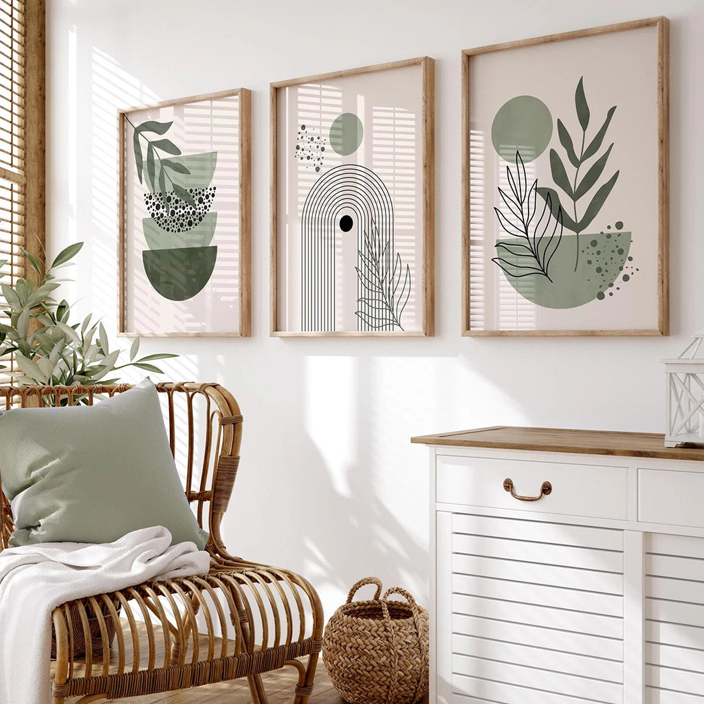 Verdant Abstract Trio